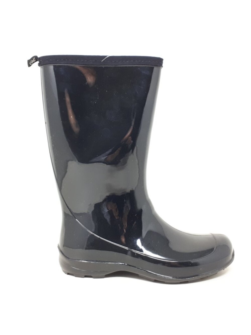 Kamik Heidi Tall Rain Boot Shoe Rubber Waterproof All Black Womens Size 7 US NEW
